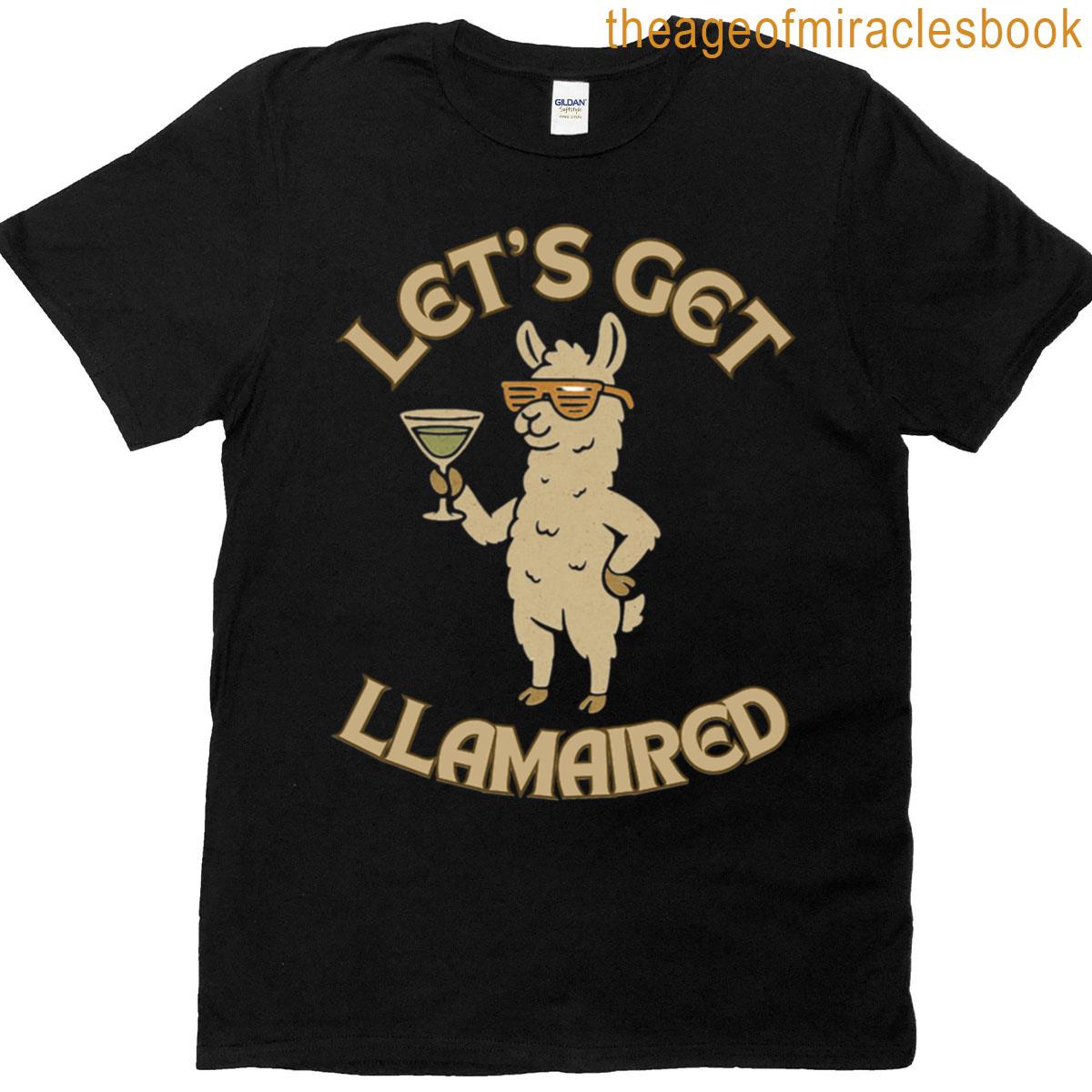 Lets Get Llamaired Funny Party Llama Design T-shirt