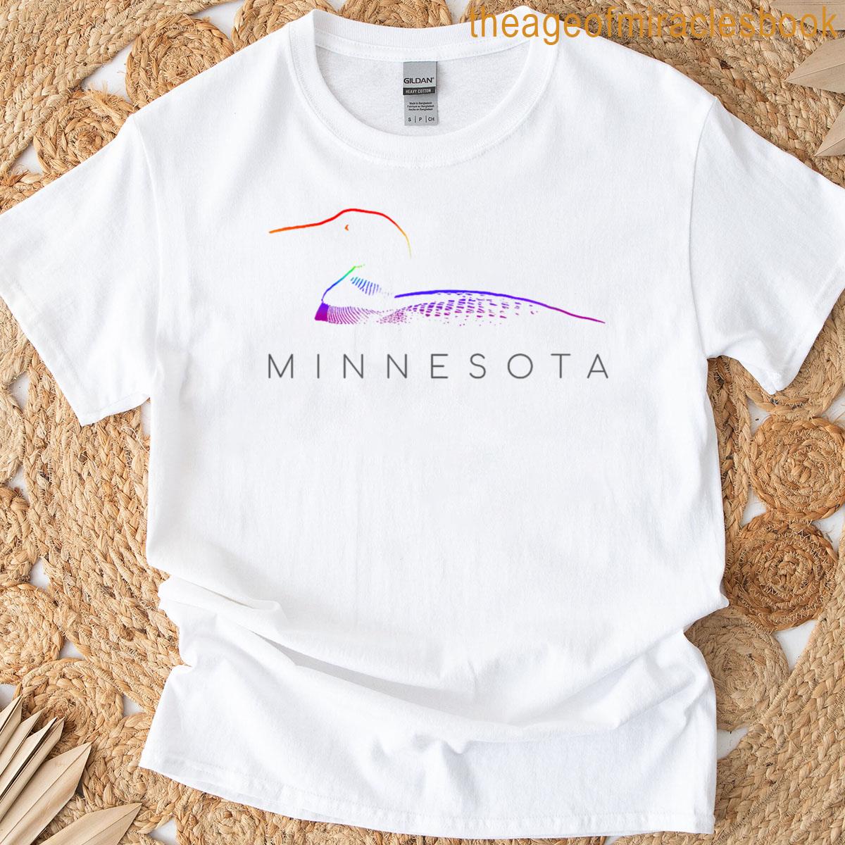 Minnesota – Rainbow Themed Loon – Stylish T-shirt