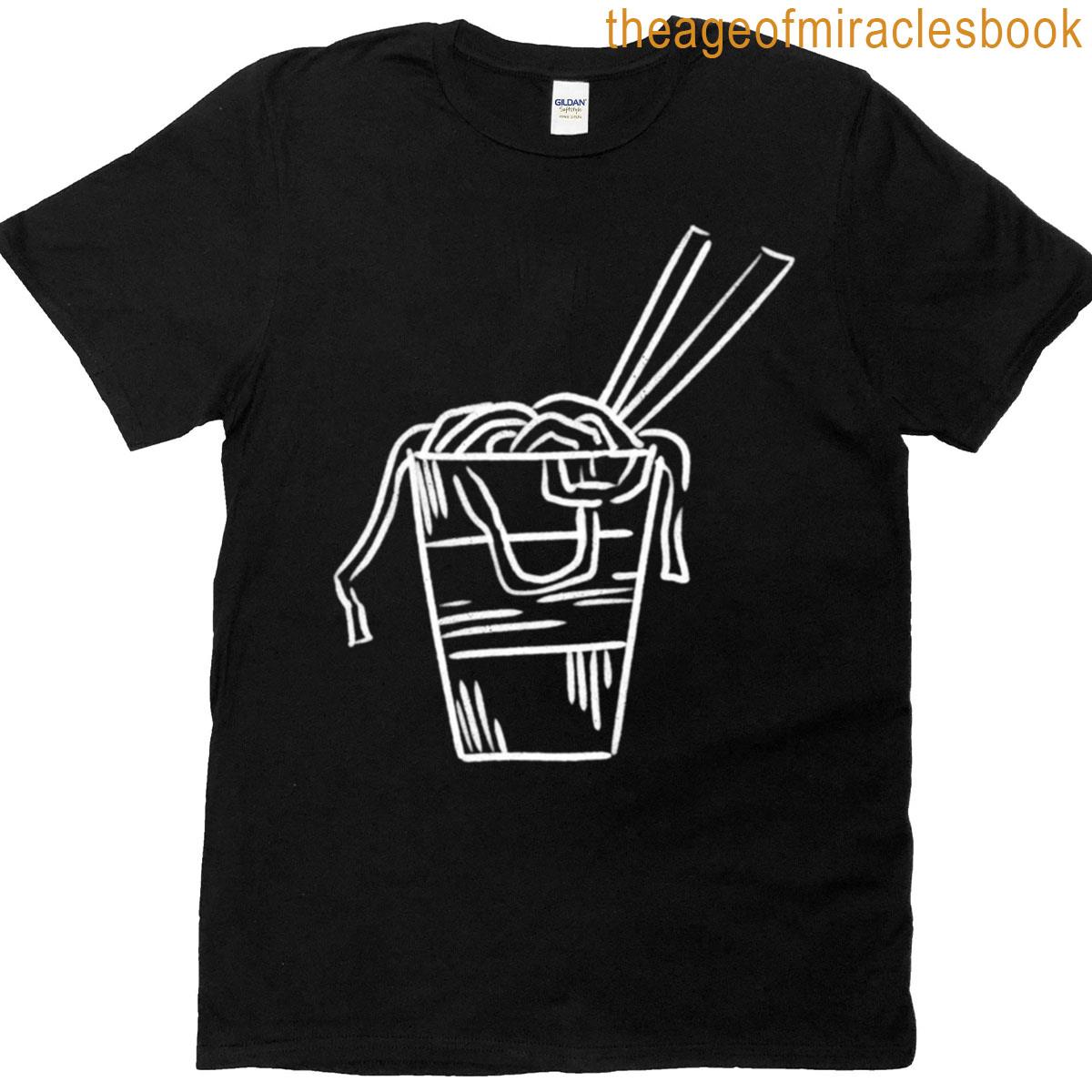 Moonlight Noodles-takeout Sketch White T-shirt