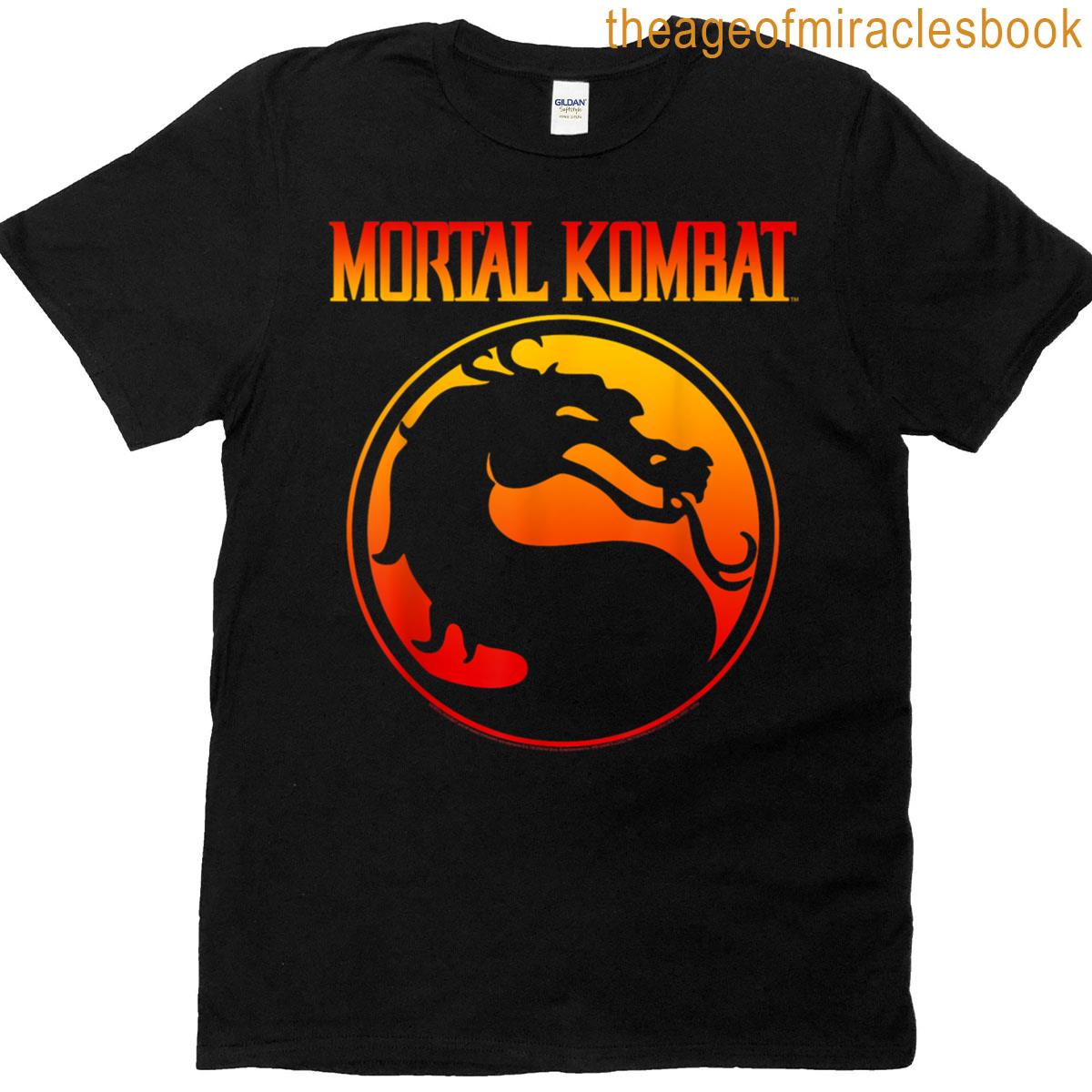 Mortal Kombat Klassic Dragon Gradient Logo Video Game T-shirt