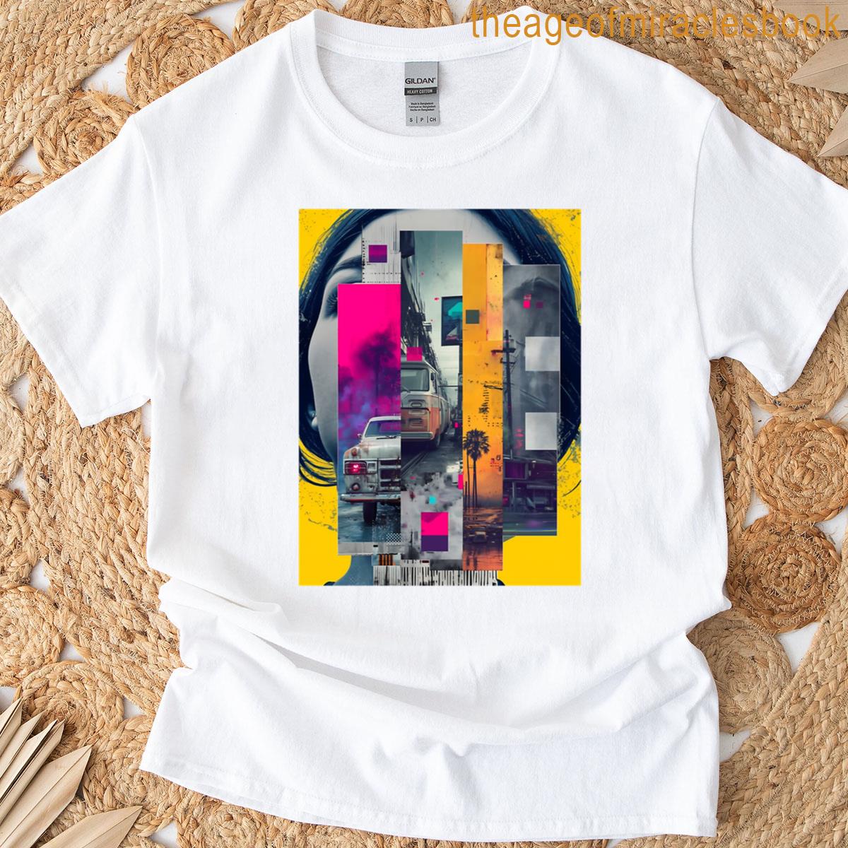 Neon Construct Fragmented City Pulse T-shirt