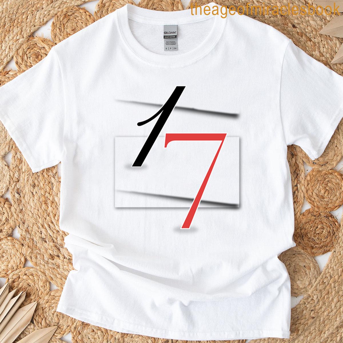 Number 17 In Simple Design With Shadow T-shirt