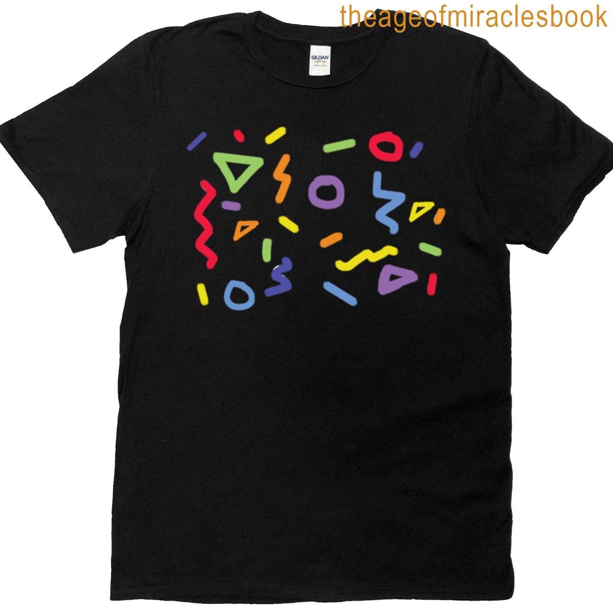 Retro Print – Rainbow White T-shirt