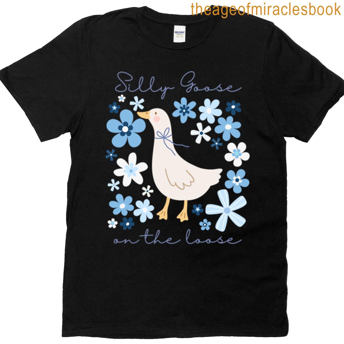 Silly Goose Florals Blue T-shirt