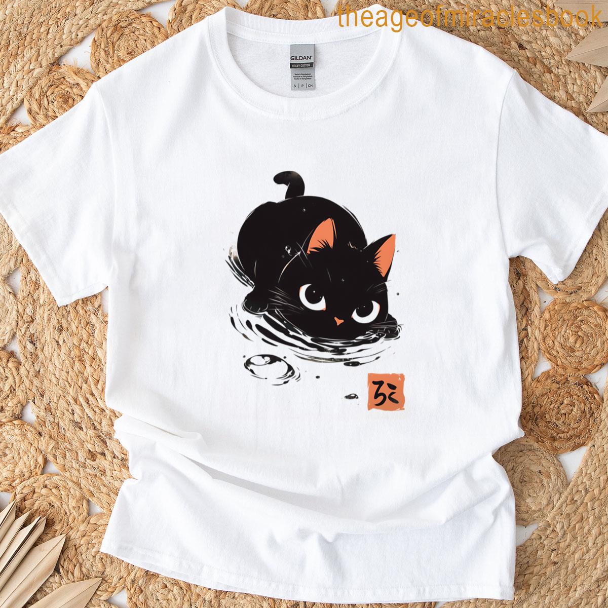 Black Cat Swim T-shirt