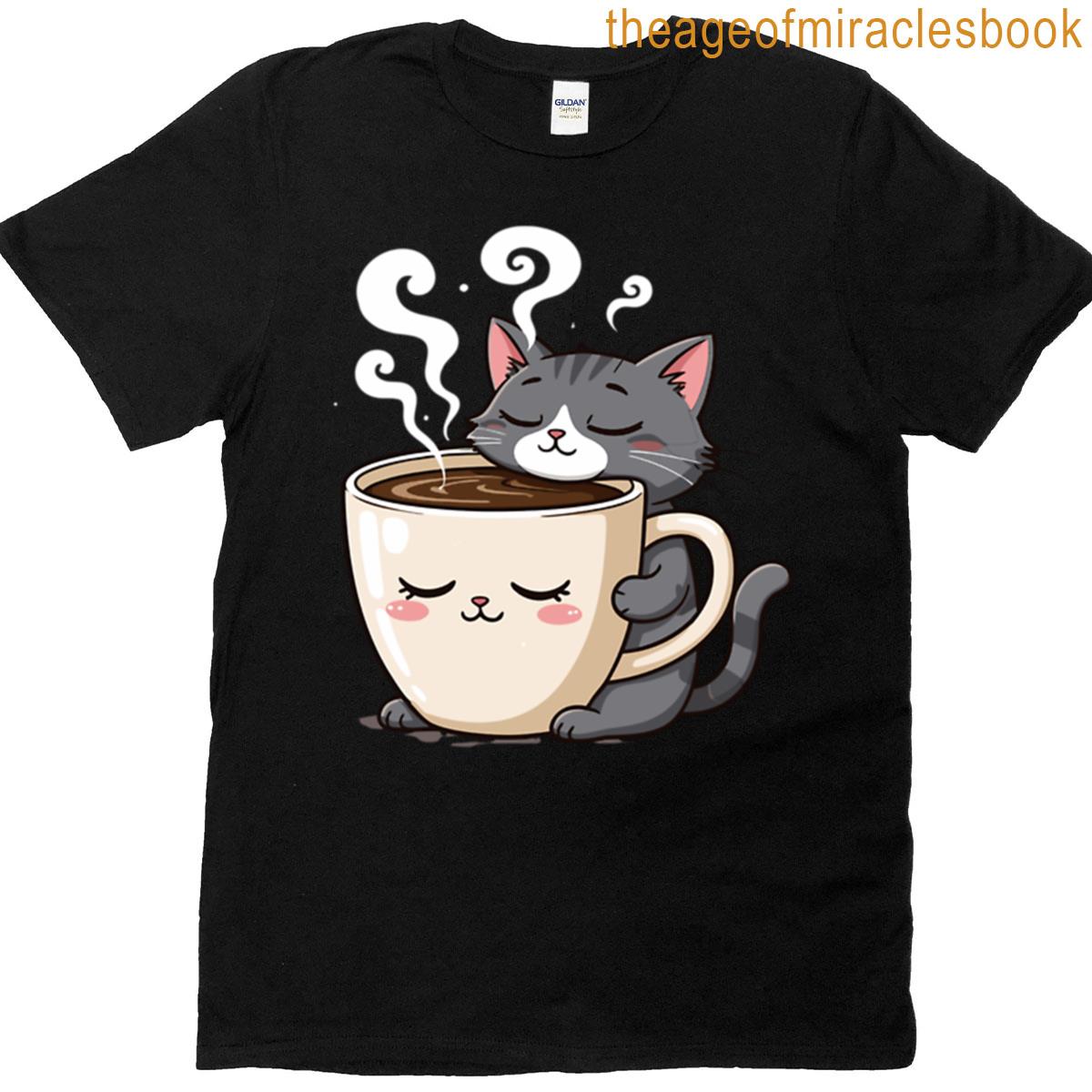 Coffee Before Talkie Funny Cat Coffee T-shirt