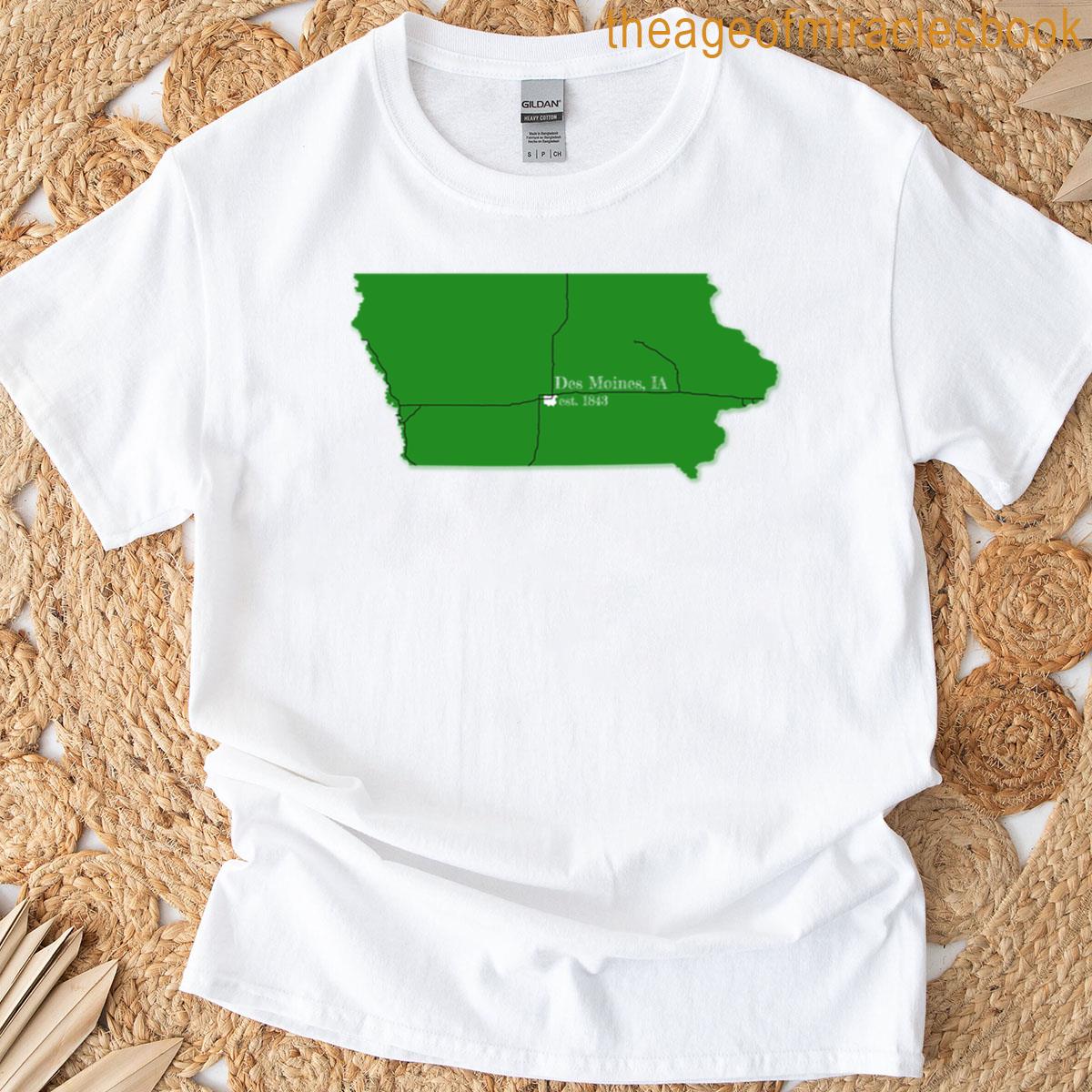 Des Moines Ia Green T-shirt