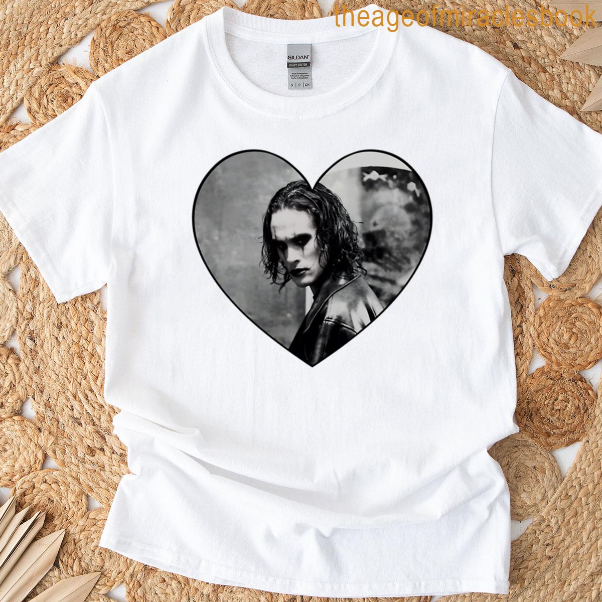 Eric Draven Black And White Heart T-shirt
