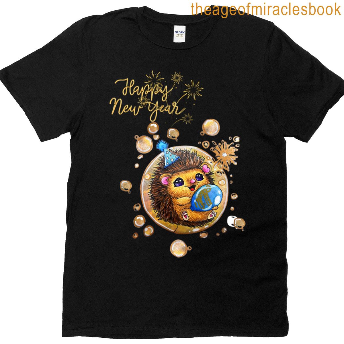 Hedgehog Champagne Bubbles T-shirt