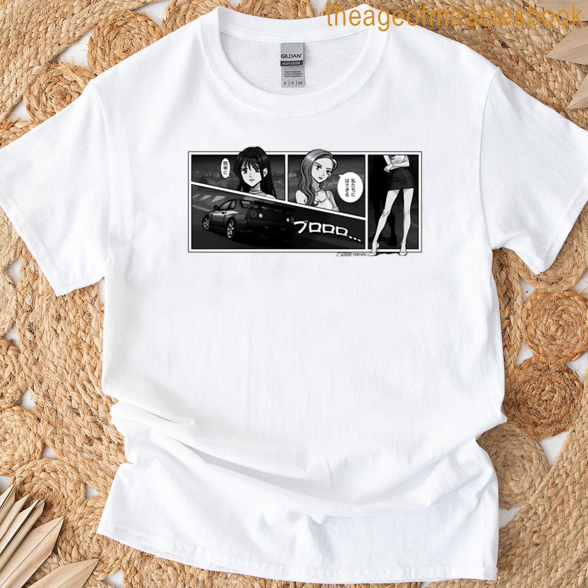 Initial D Mako Sayuki Impact Blue Manga Panel T-shirt