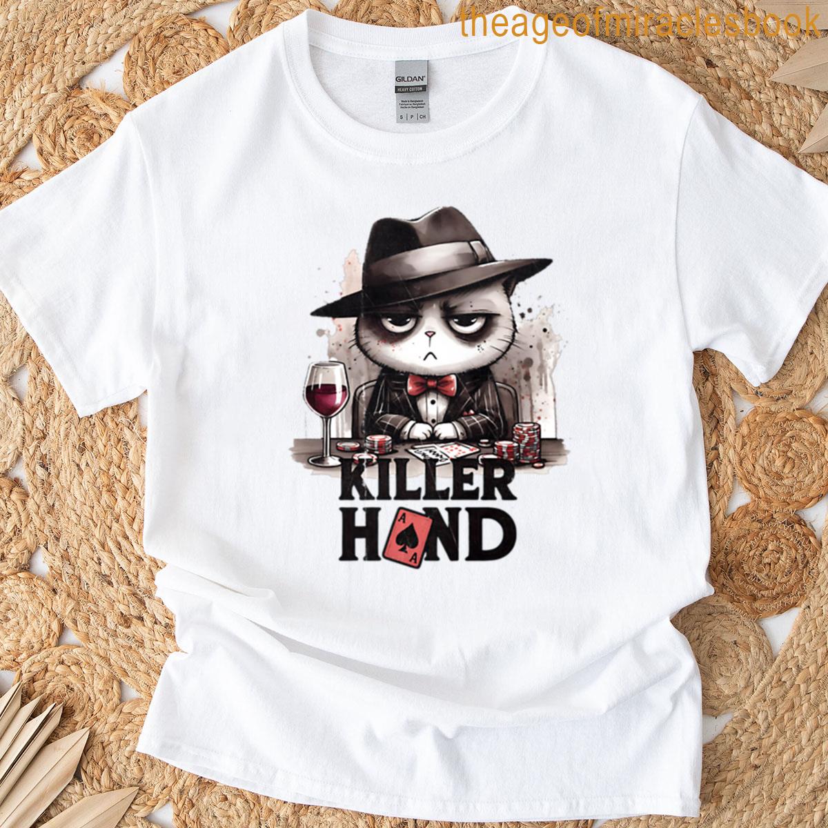 Killer Hand Mafia Cat Poker T-shirt