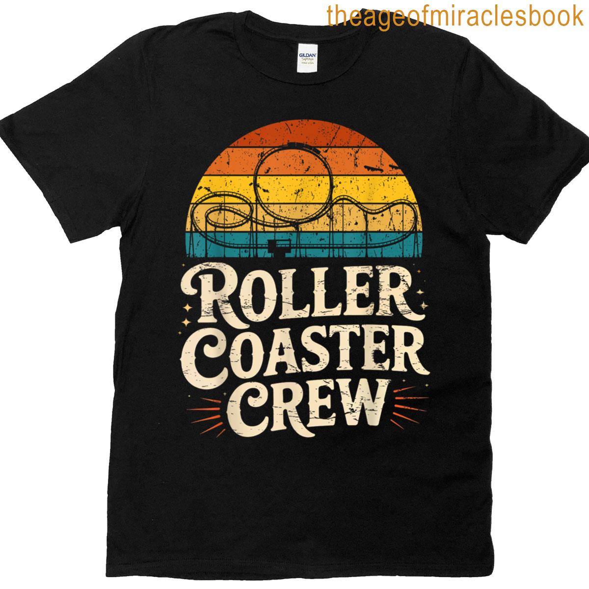 Roller Coaster Crew Funny Amusement Park Rollercoaster Retro T-shirt