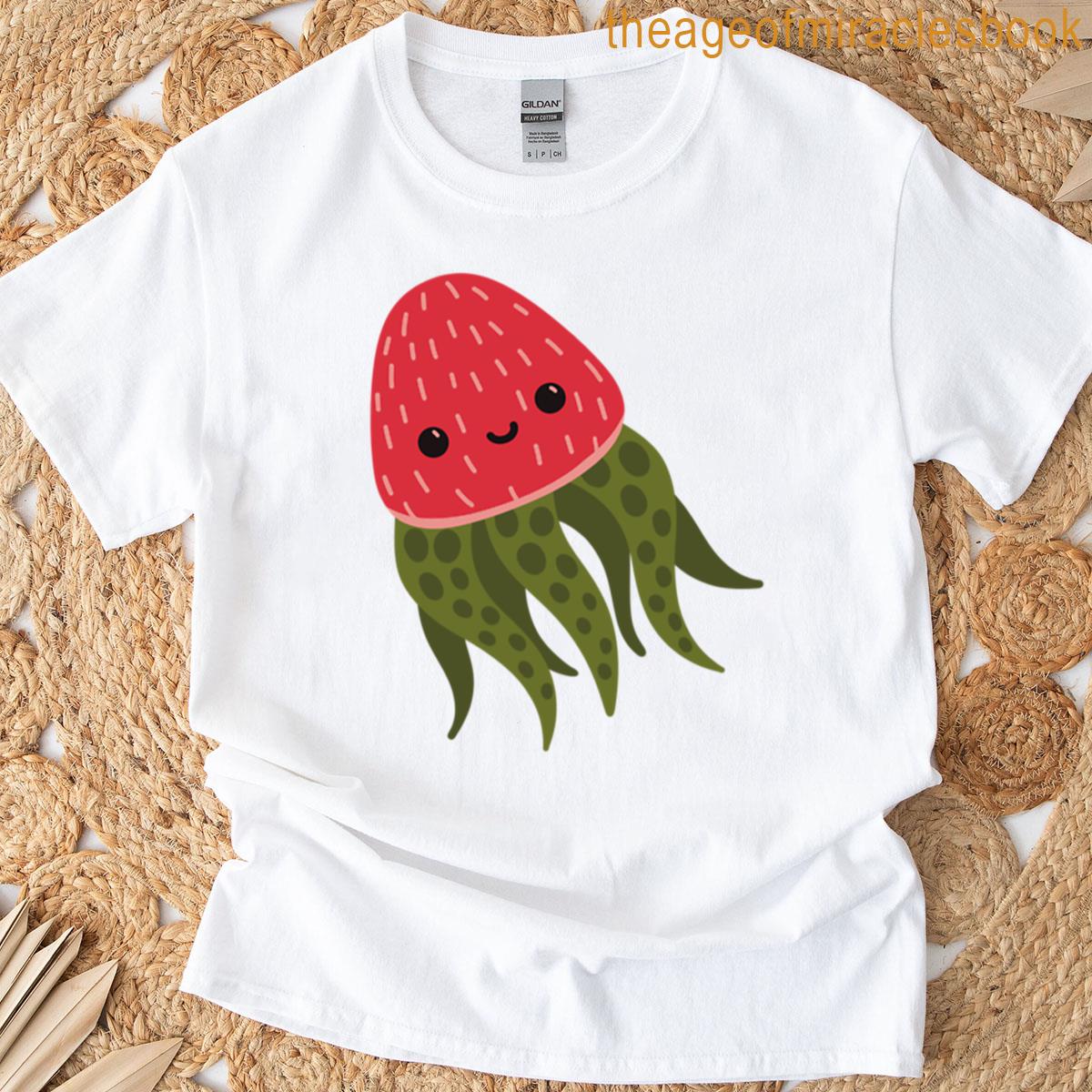 Strawberry Jellyfish Pattern T-shirt