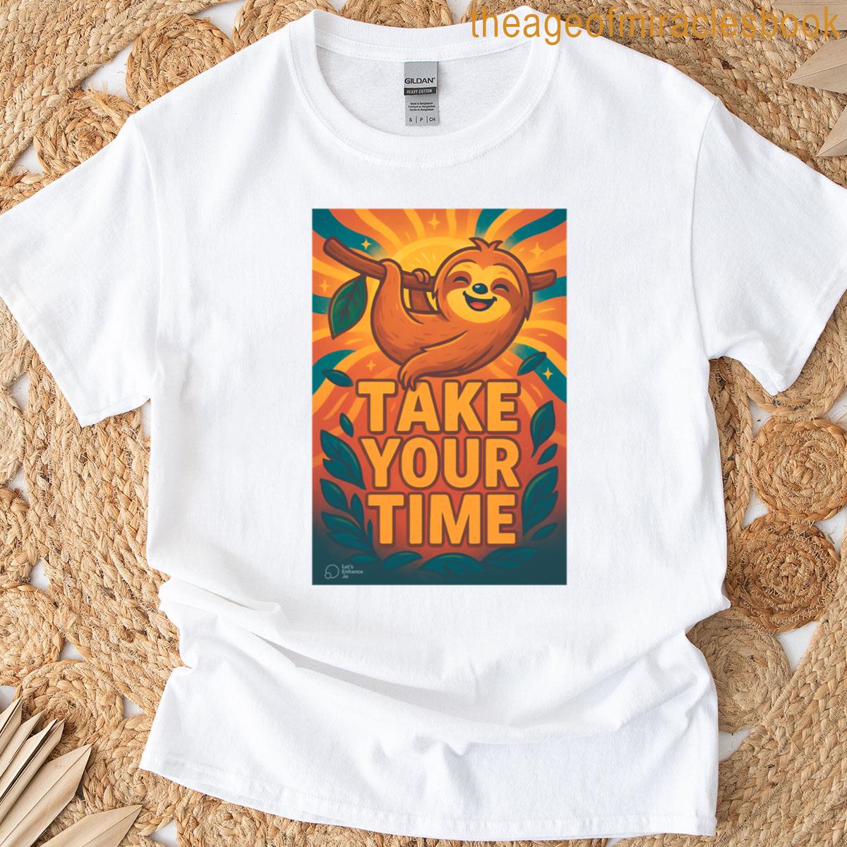 Take Your Time Sloth Motivational Poster T-shirt