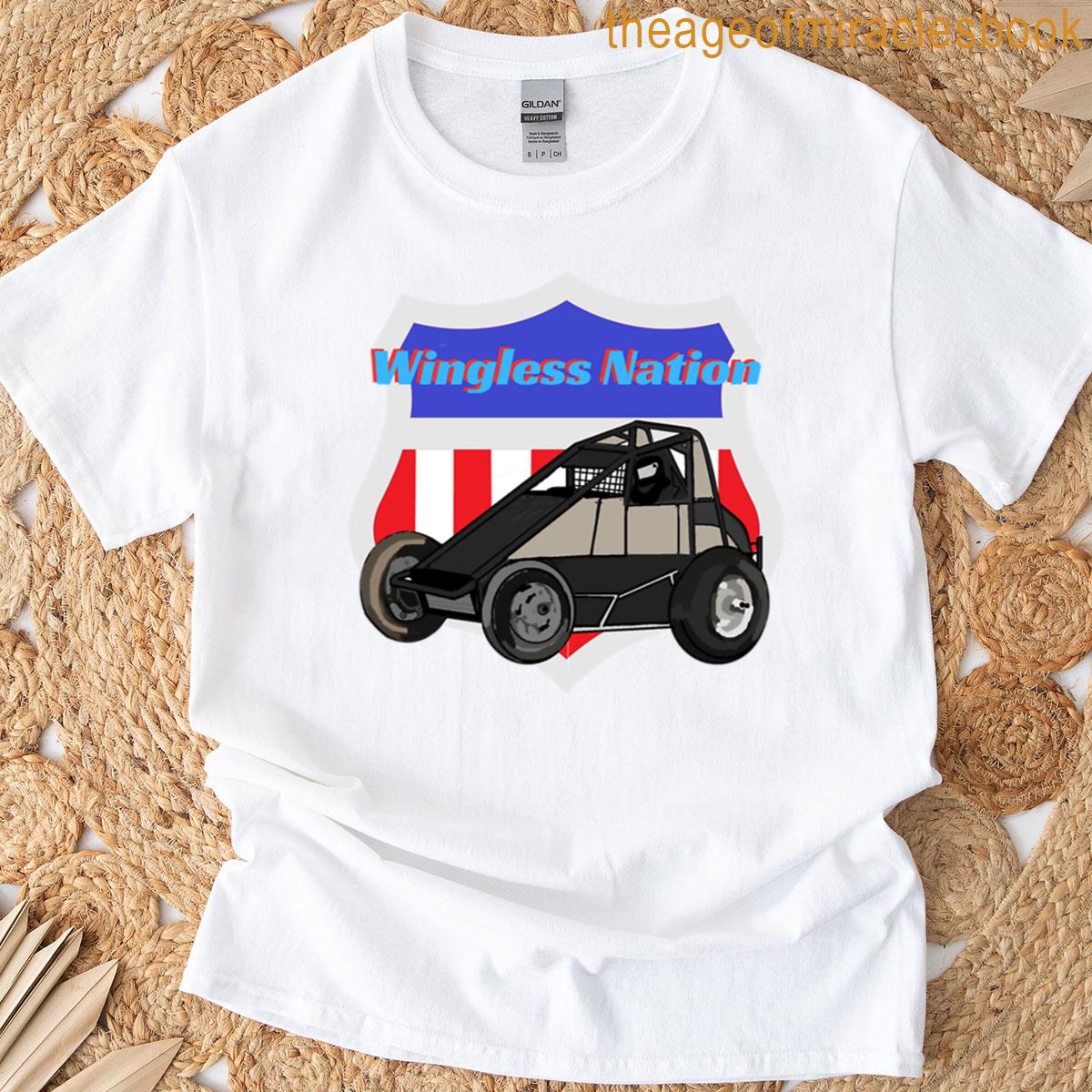 Wingless Nation Sprint Car Racing Artwork T-shirt