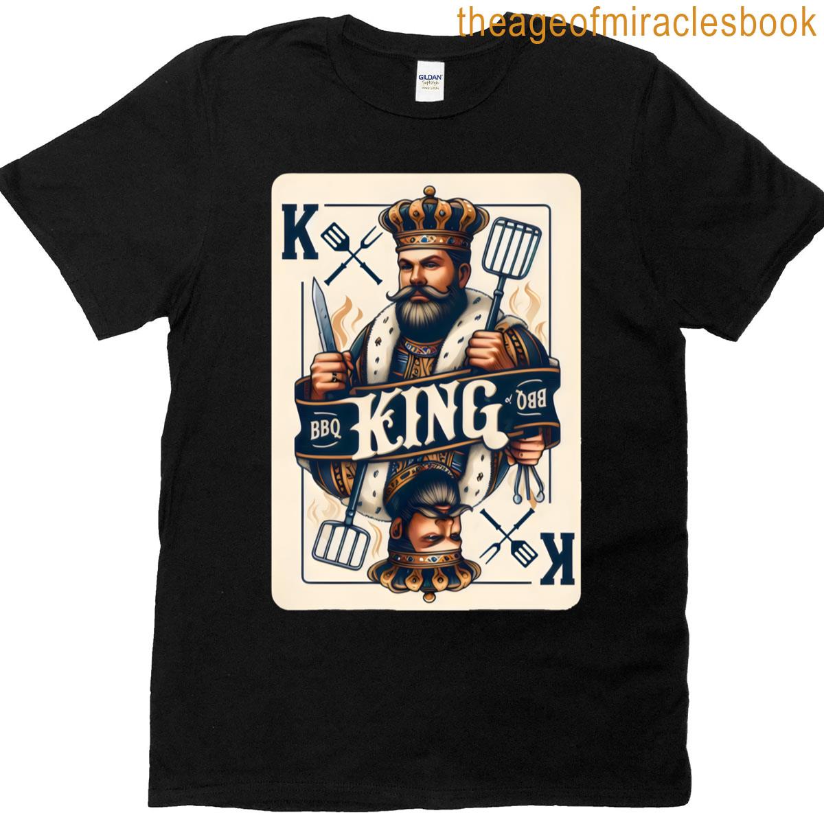 Bbq King Funny Grill Master Playing Card Design T-shirt