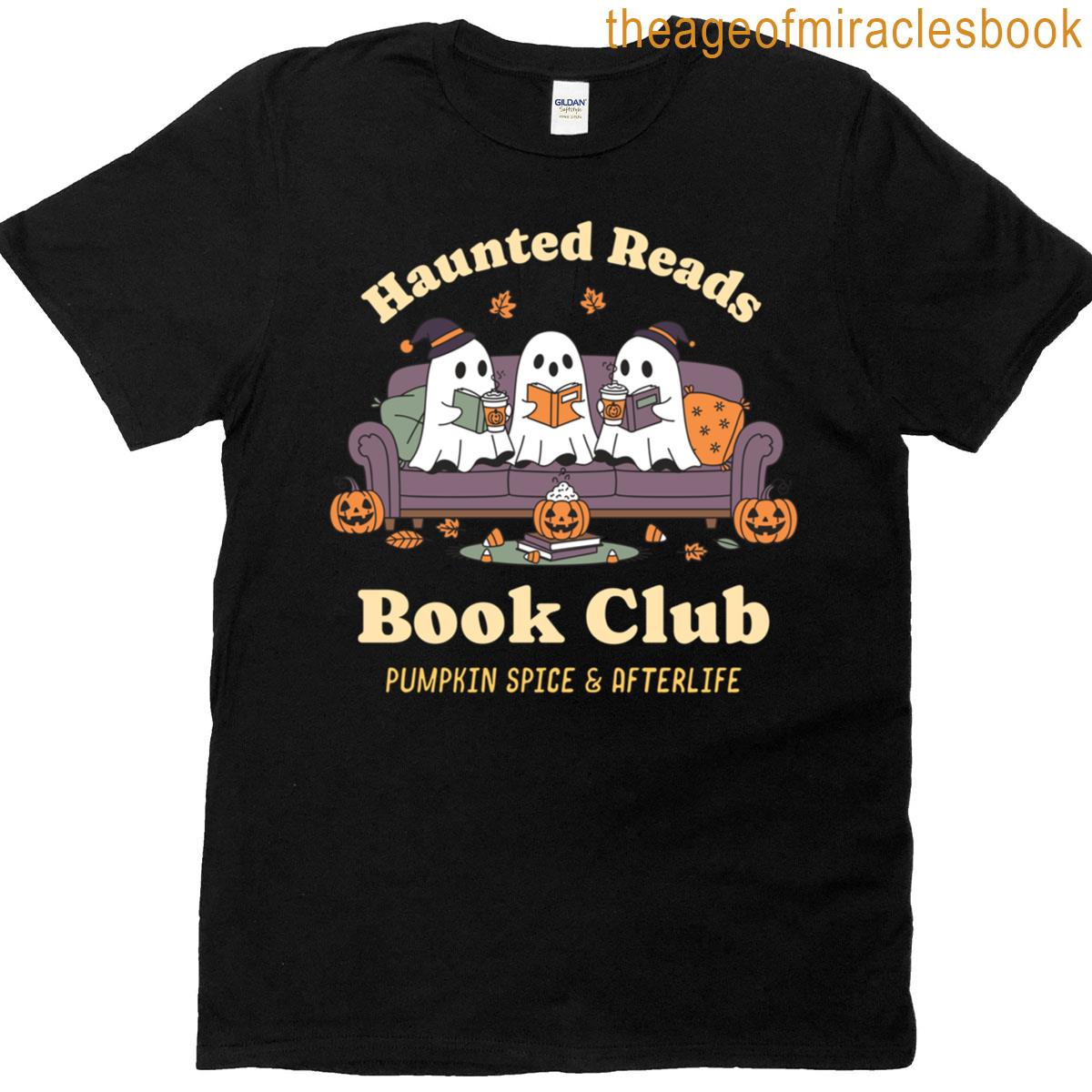 Bookish Ghost Reading Book Nerd Bookworm Reader Literary T-shirt