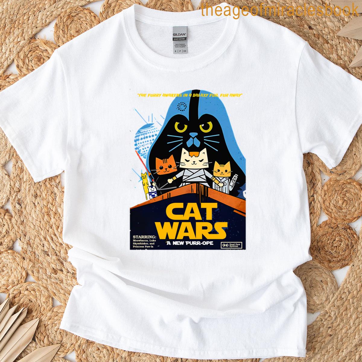 Cat Wars Movie Parody T-shirt