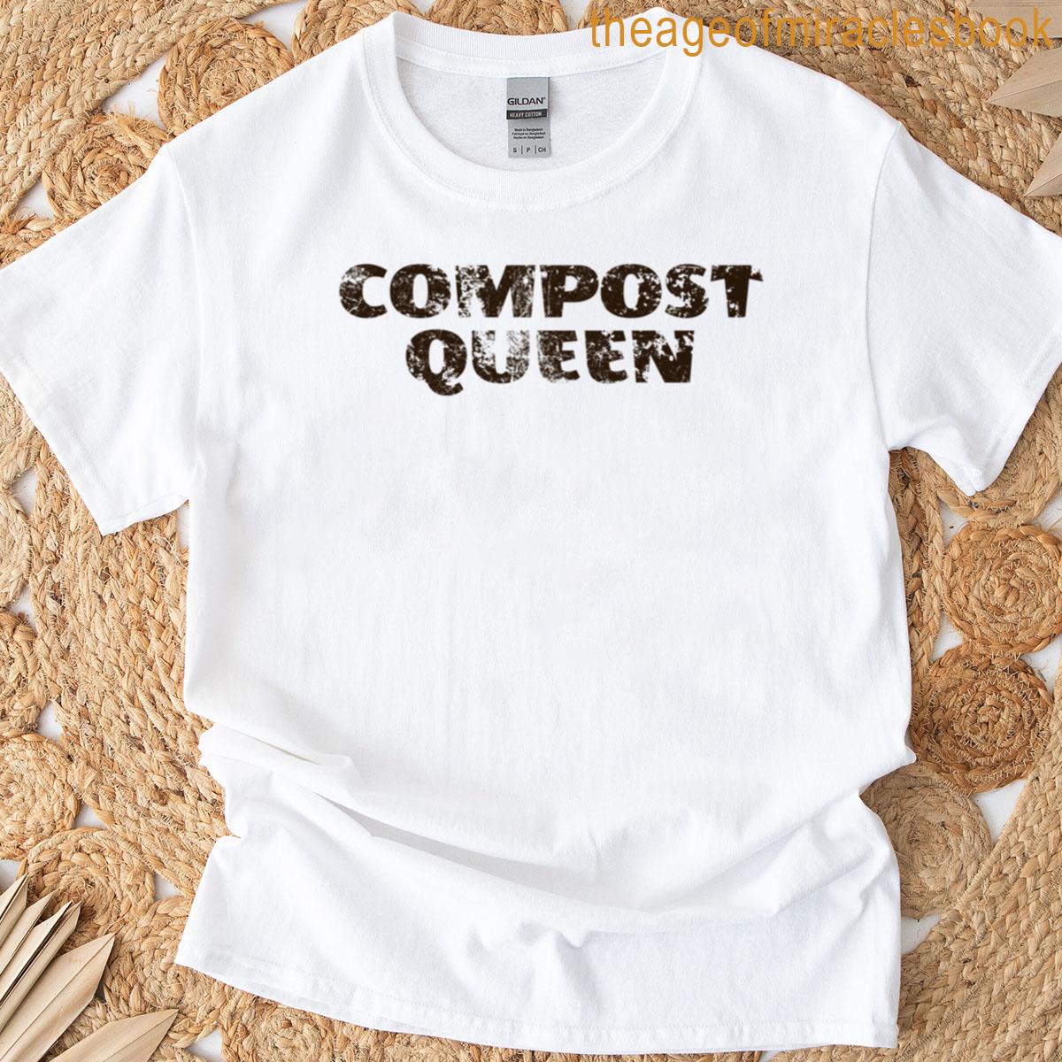 Compost Queen Grunge Text T-shirt