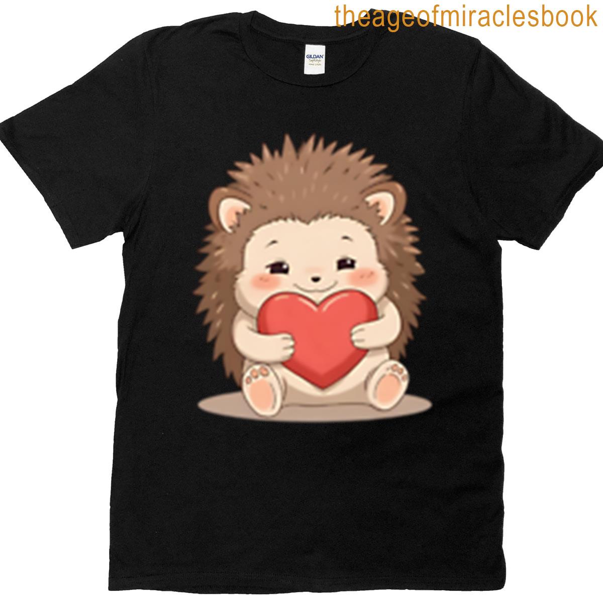 Cute Hedgehog Hug Dealer Quote Design T-shirt