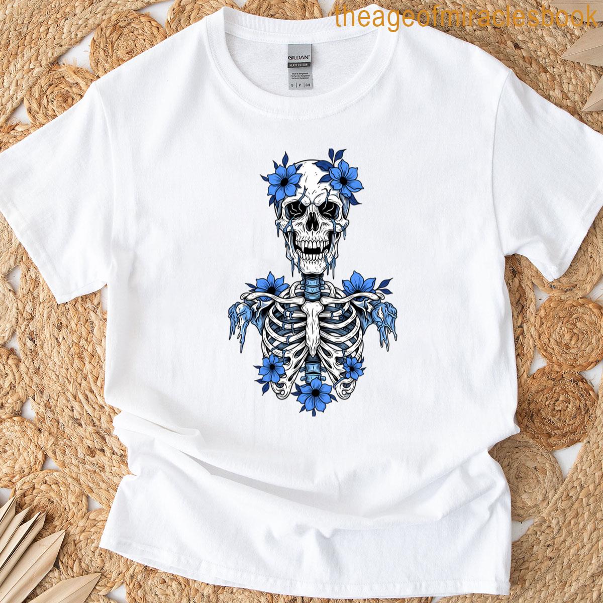 Melancholy Floral Skeleton T-shirt