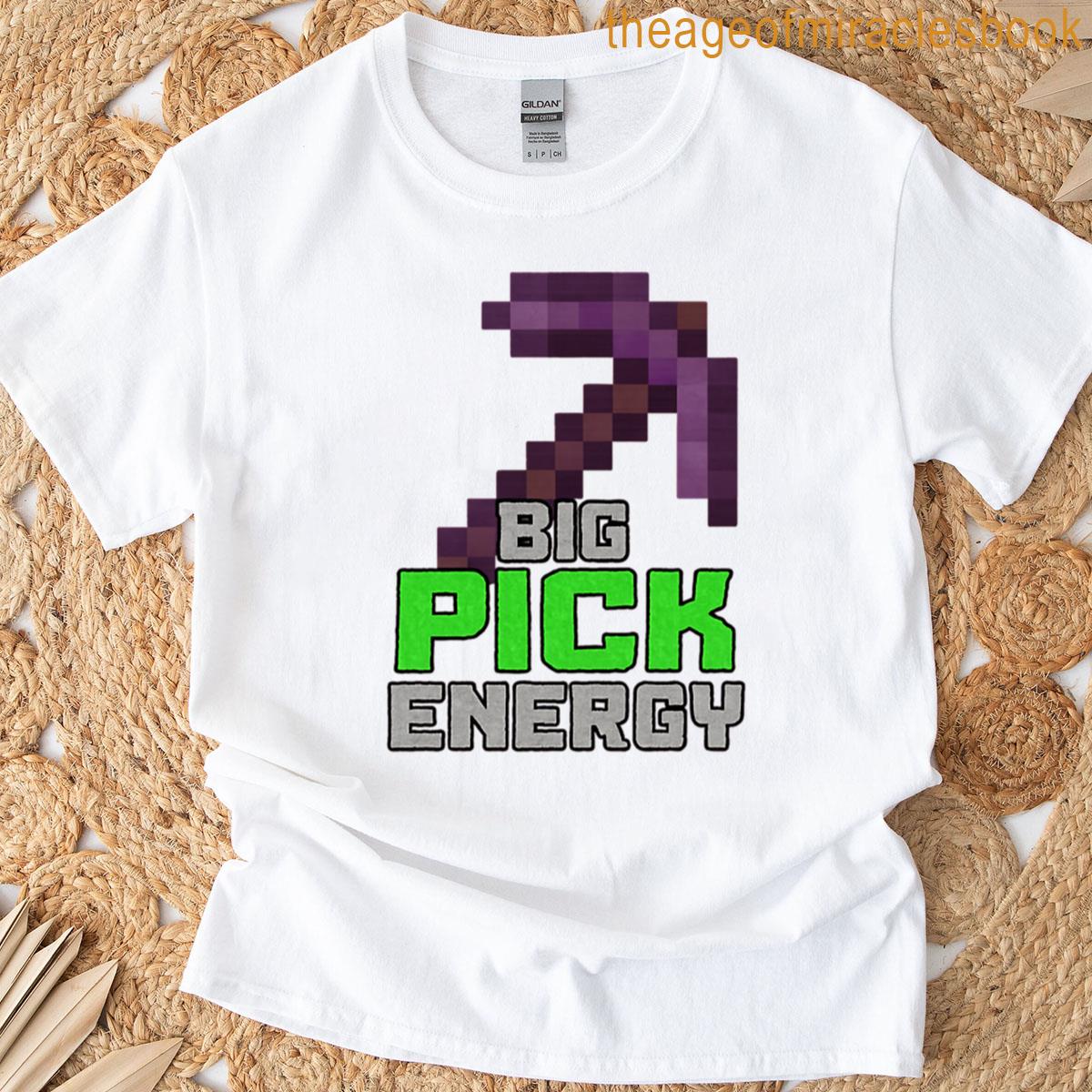 Minecraft Big Pick Energy Design T-shirt