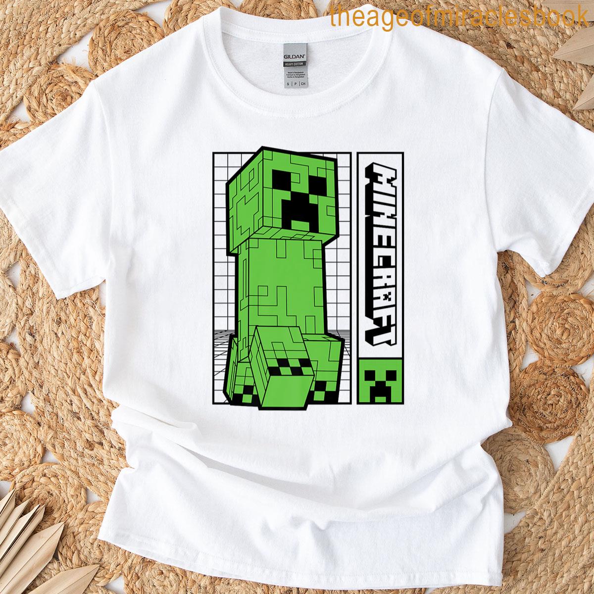 Minecraft Creeper Large Pixel Block With Face Icon Premium T-shirt