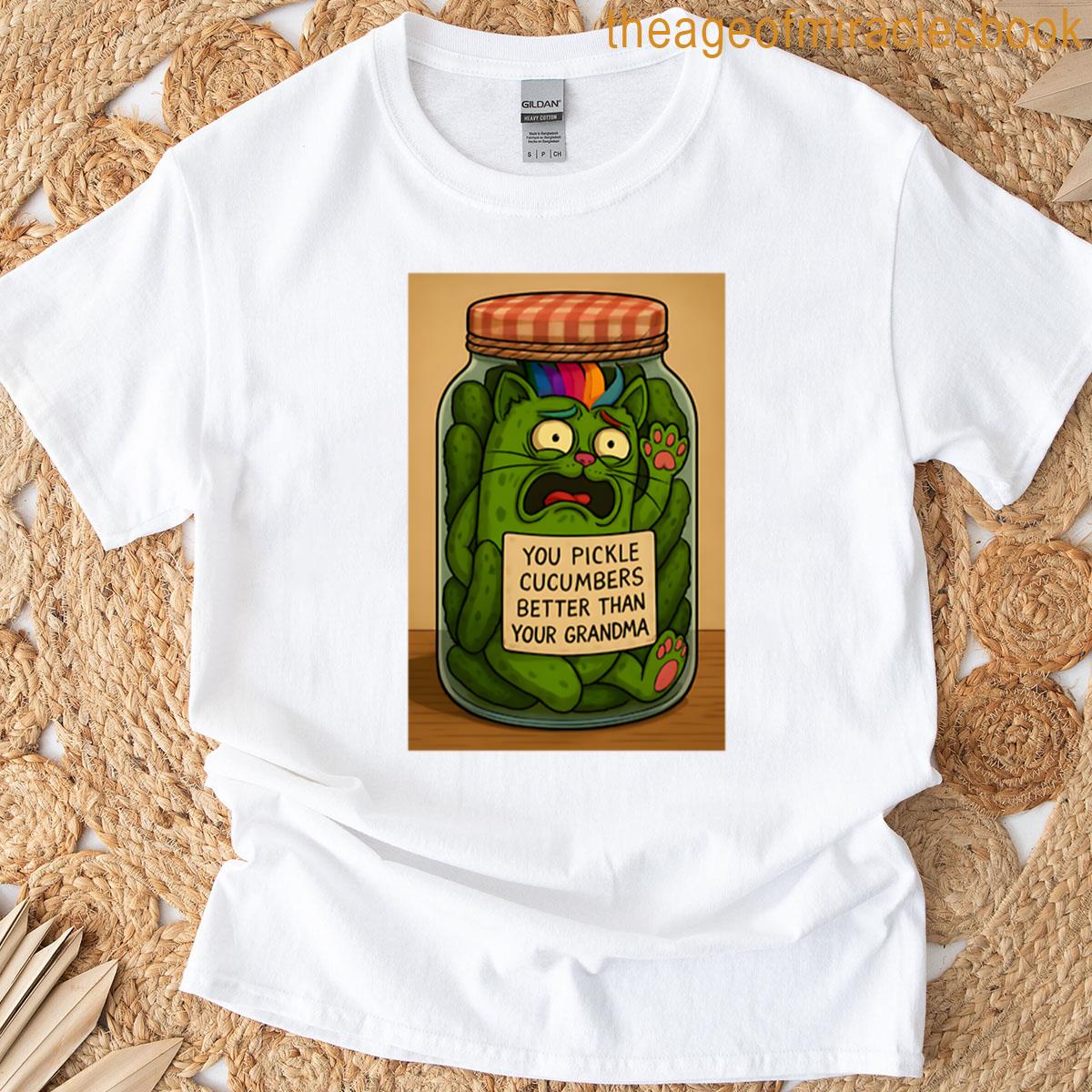 Pickle Cat Grandmas Fermentation Rival T-shirt