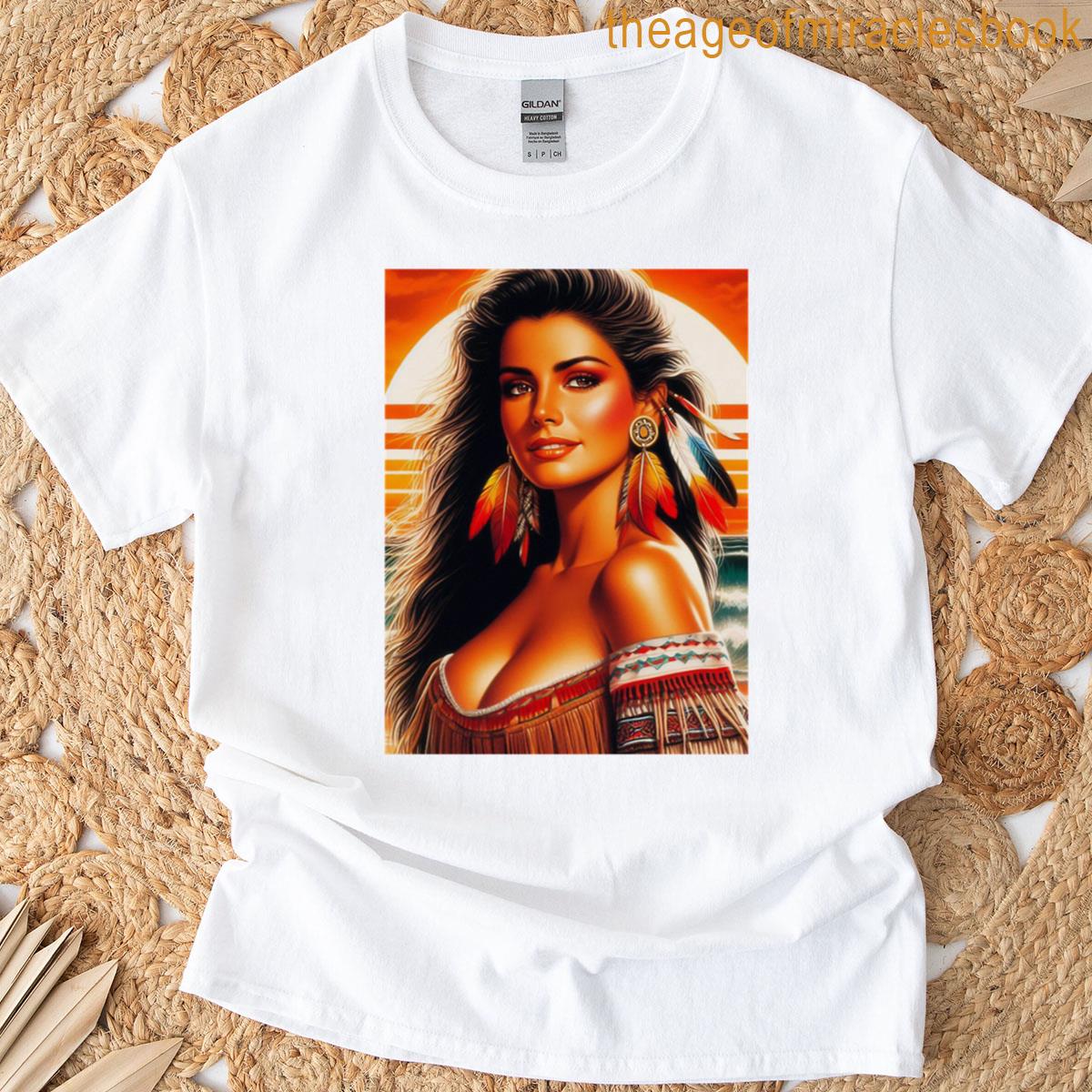 Retro Native Girl T-shirt