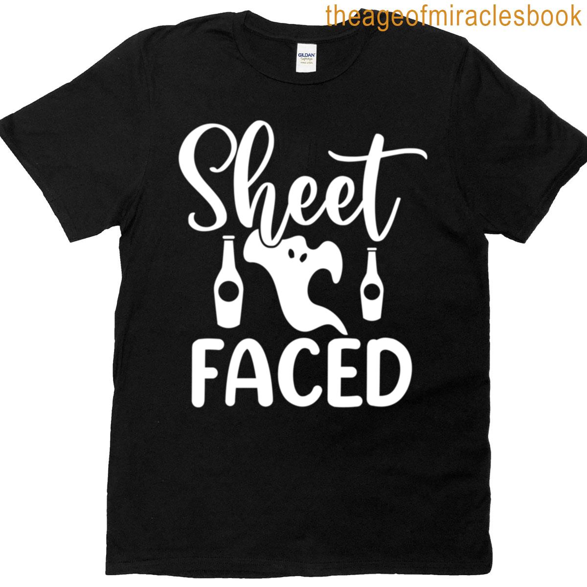 Sheet Faced Funny Boo Halloween T-shirt