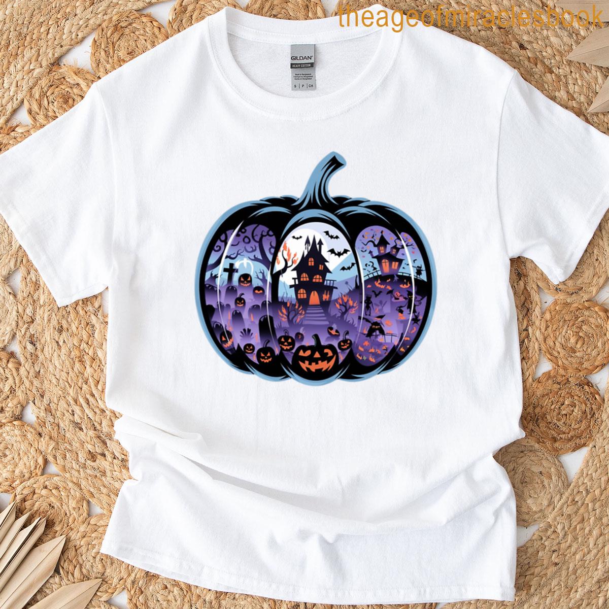 The Pumpkin Contains Three Magical Halloween Scenes T-shirt