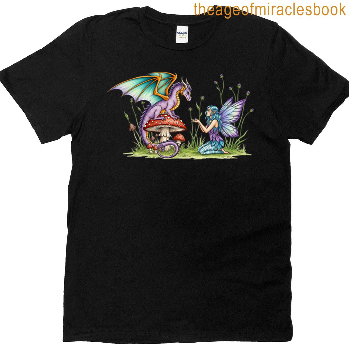 Cute Dragon On A Mushroom T-shirt