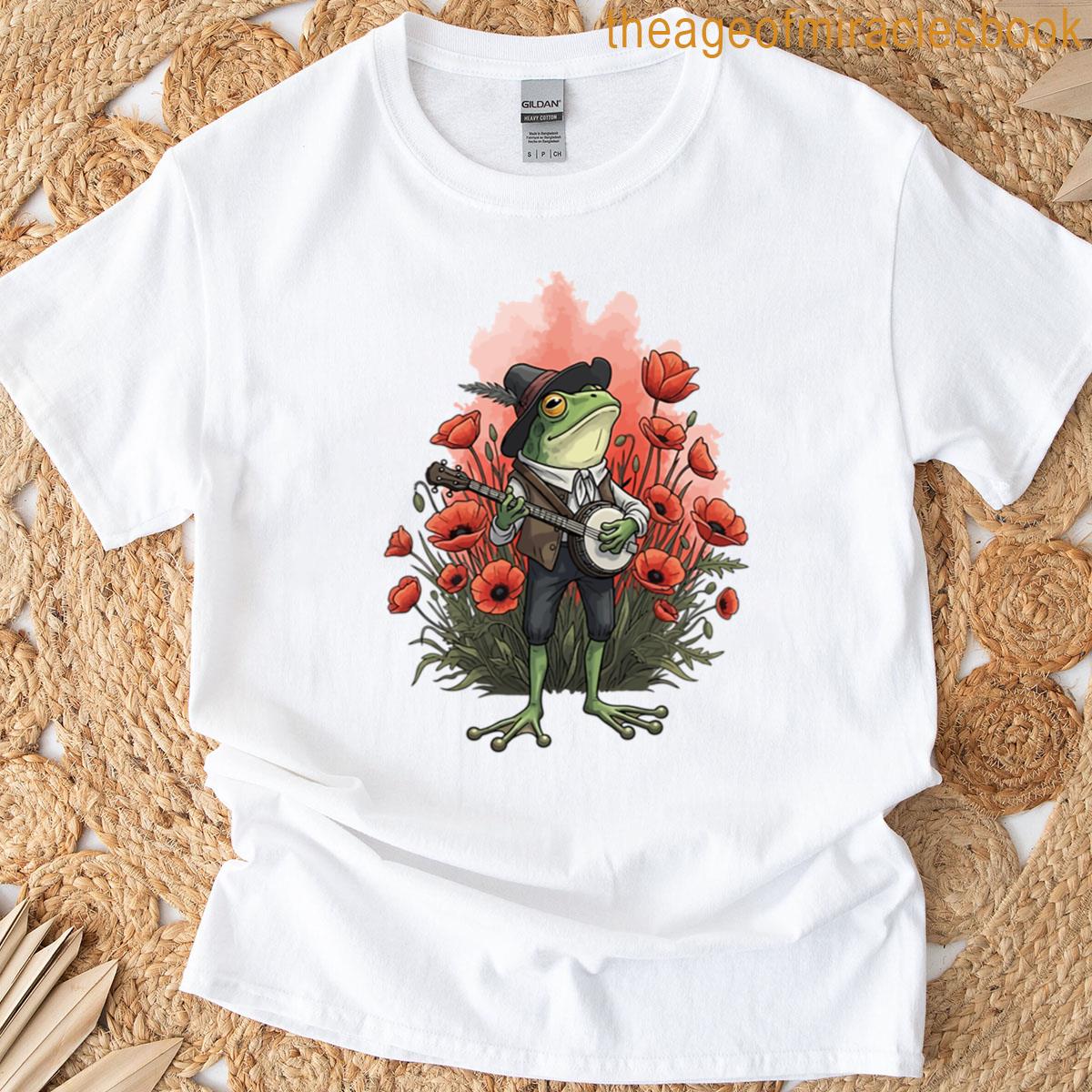 Funny Frog Meme Sticker – Aesthetic Cottagecore Toad T-shirt