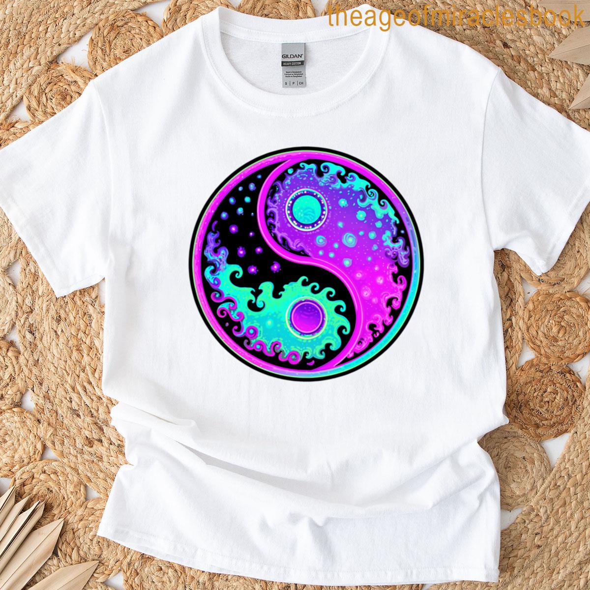 Neon Doodle Ying Yang T-shirt