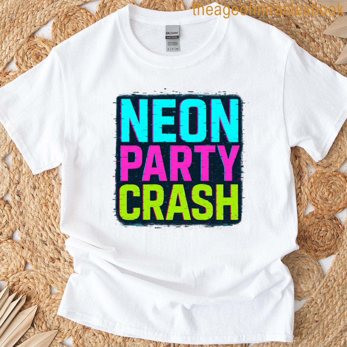 Neon Party Crash Glitch T-shirt