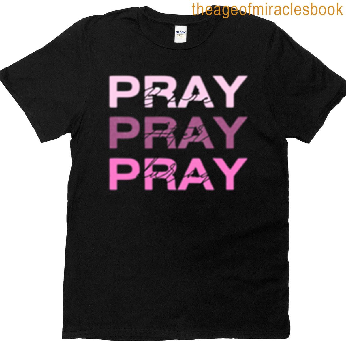 Pray Typography Design Minimal Christian T-shirt