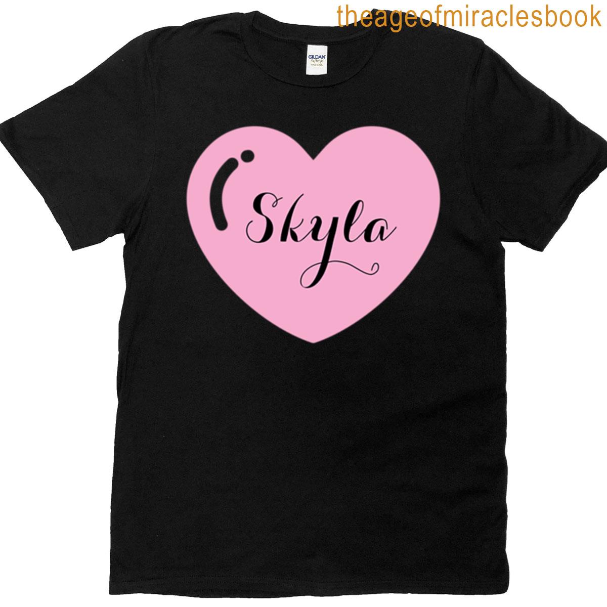 Skyla Name With Pink Heart T-shirt
