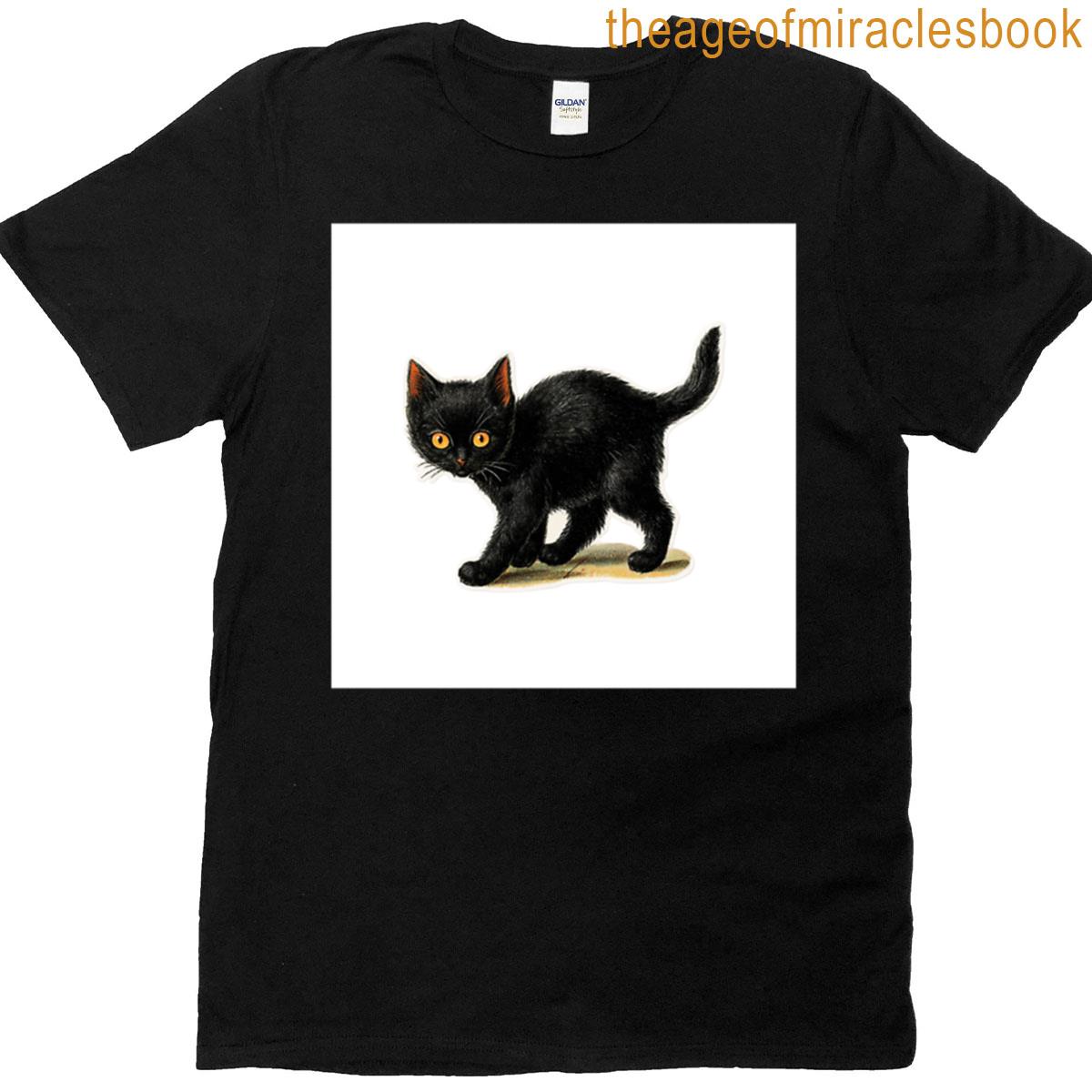 Vintage Black Cat T-shirt