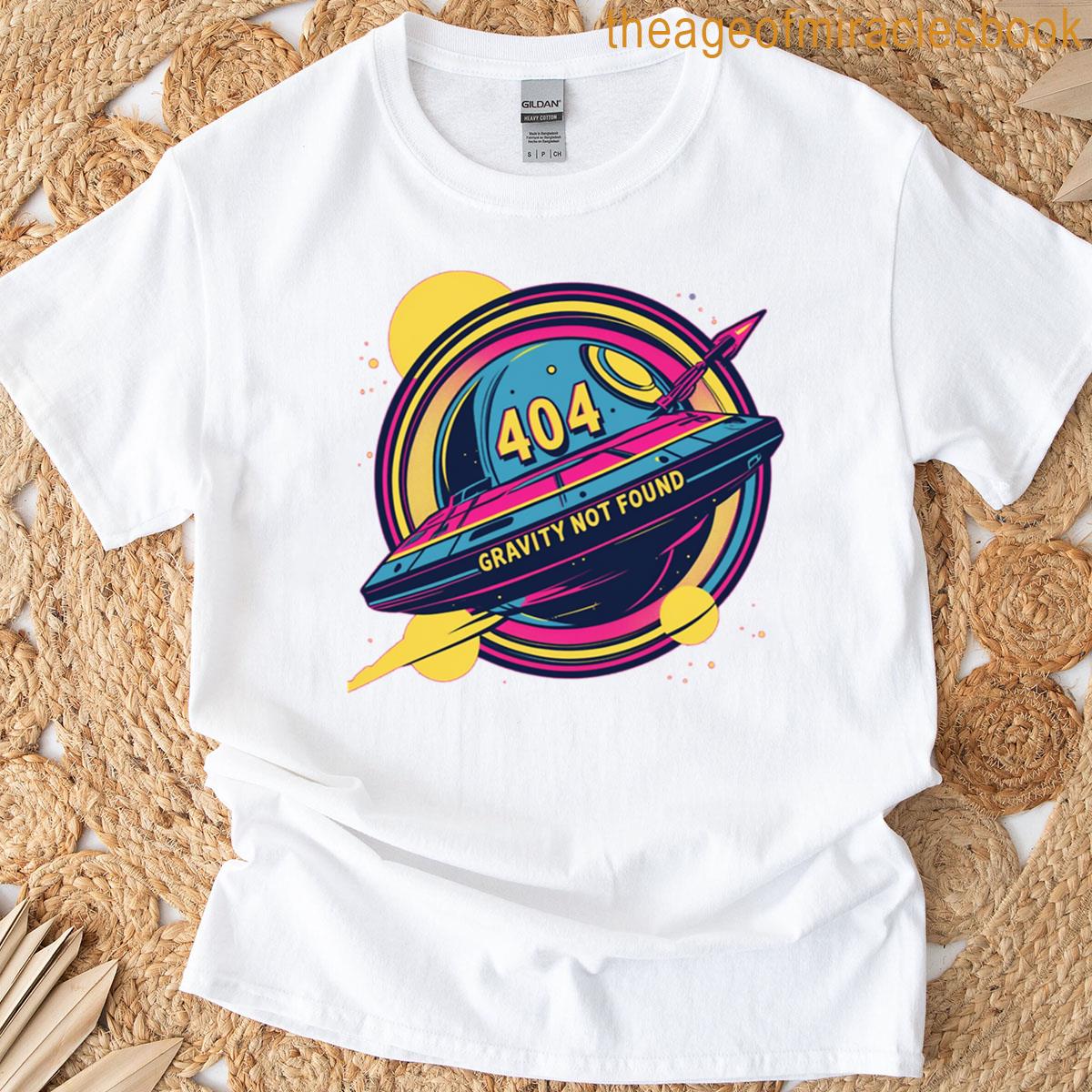 404 Gravity Not Found Retro Space Pop Art Oversized T-shirt