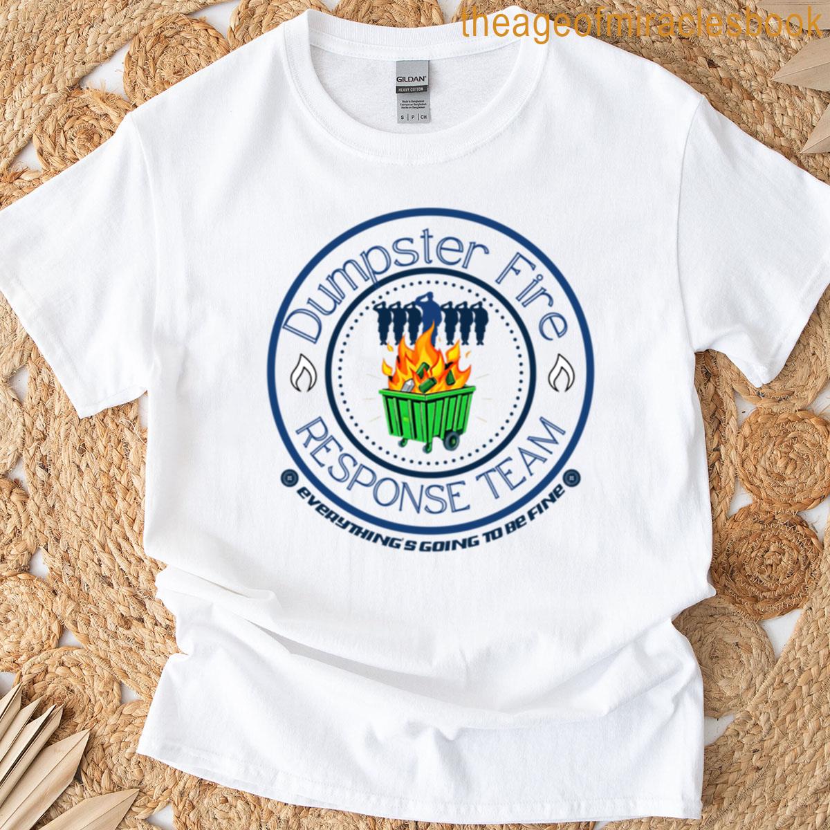 Blue Mens Dumpster Fire Response Team T-shirt
