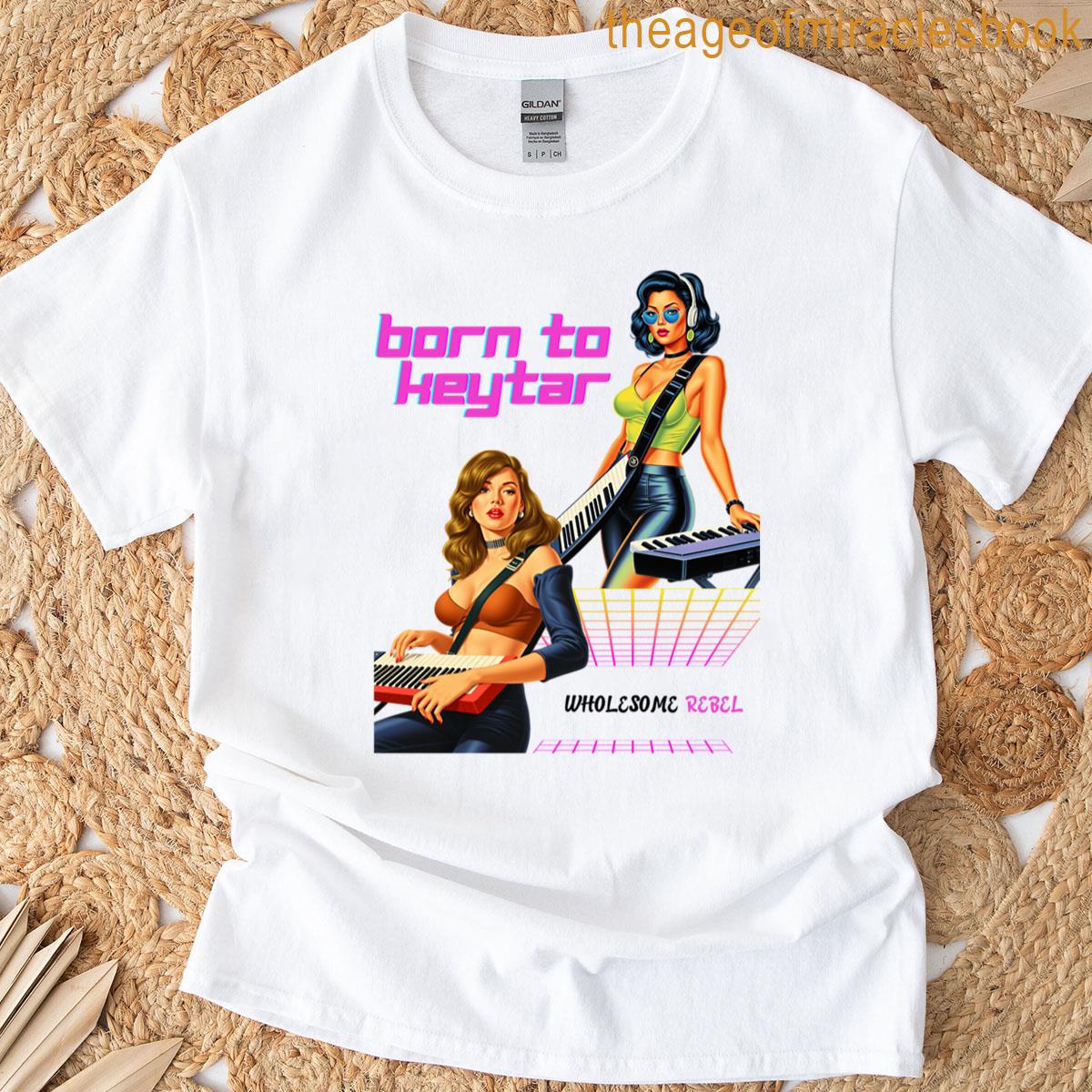 Born To Keytar 80s Art Oversized T-shirt