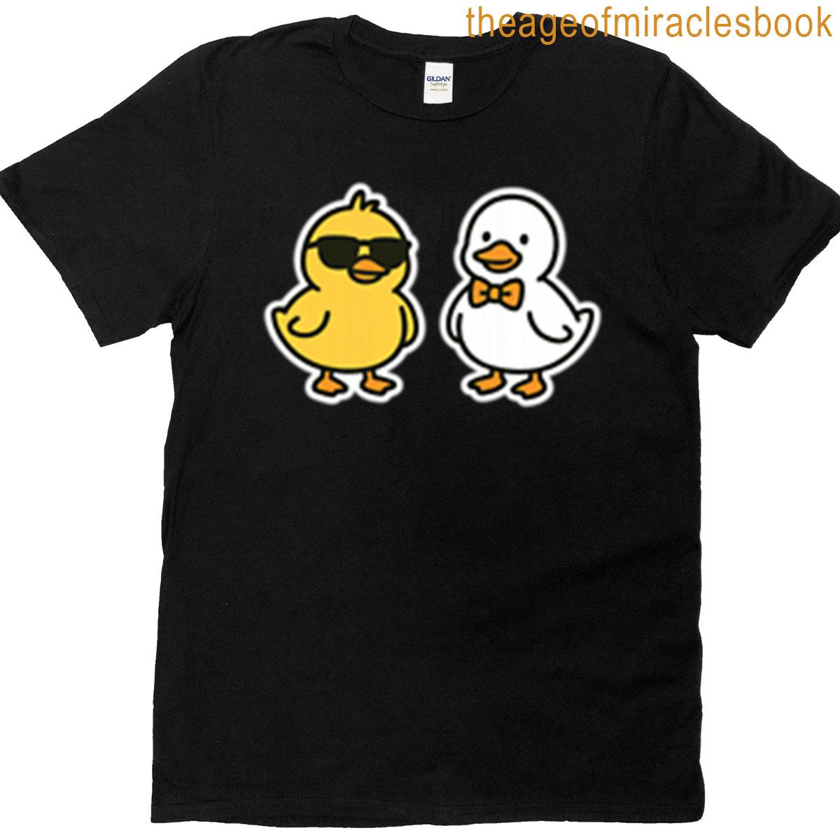 Chick And Duck Duo Sticker T-shirt