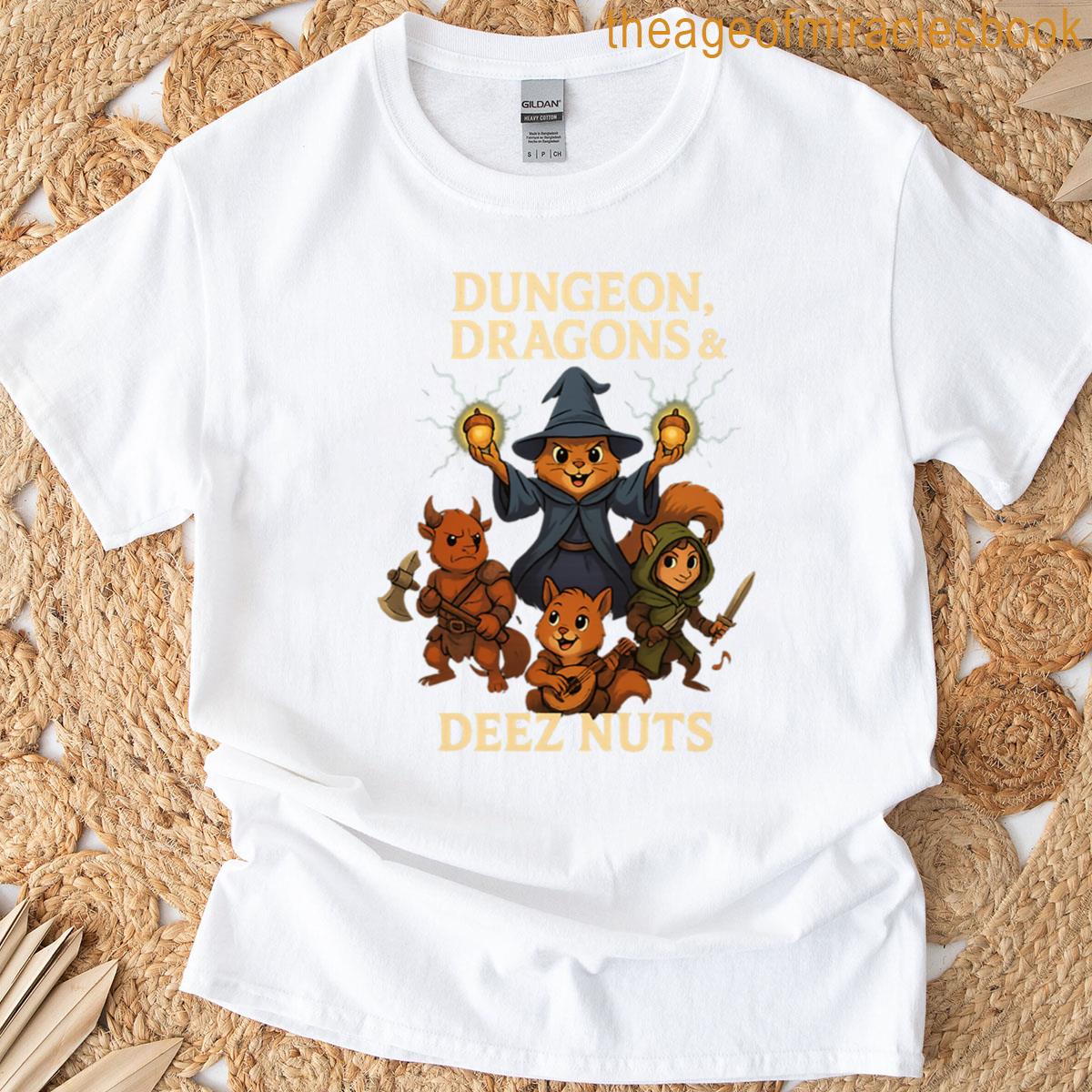 Dungeon Dragons Deez Nuts Funny Squirrel Dd Parody T-shirt