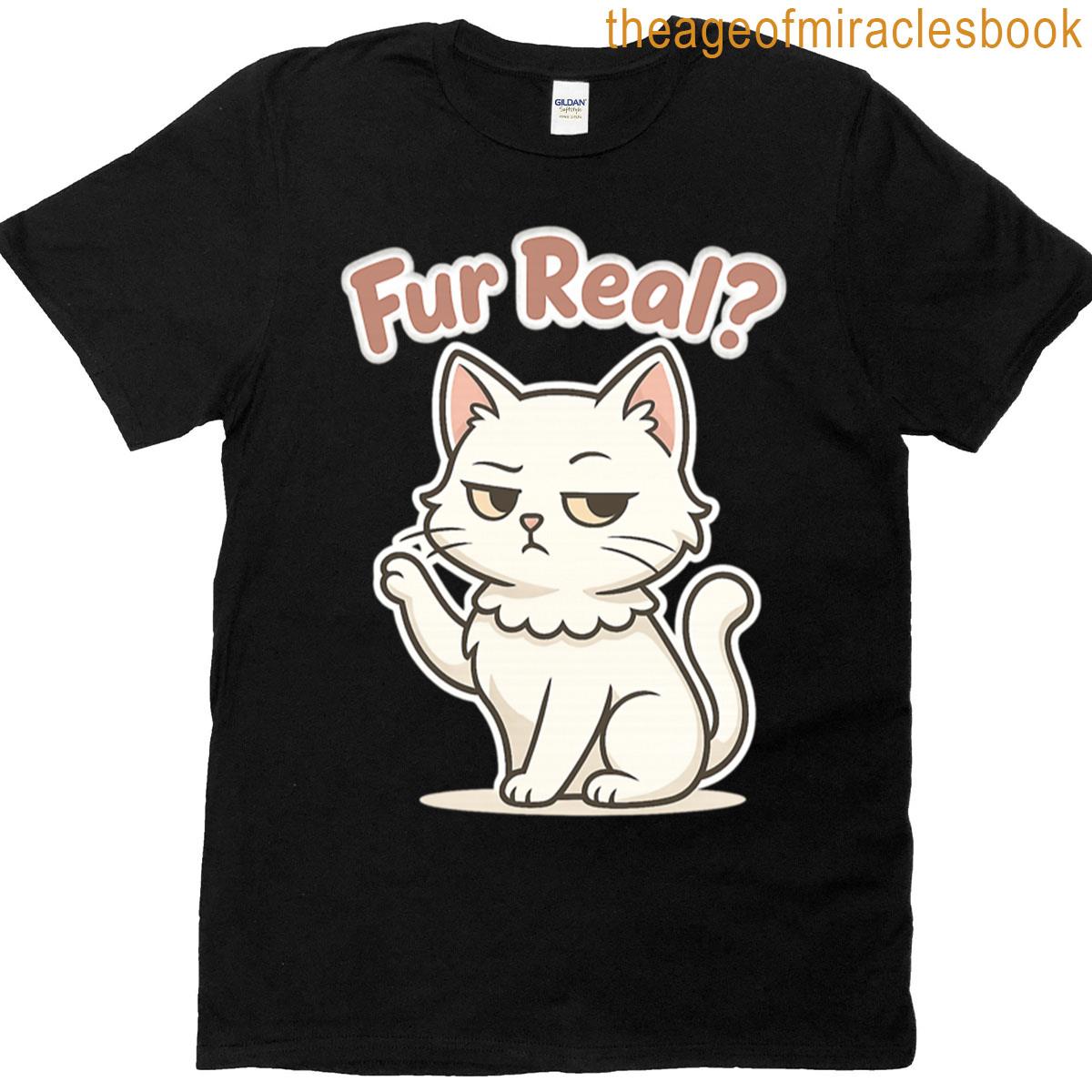 Fur Real Sassy White Cat T-shirt