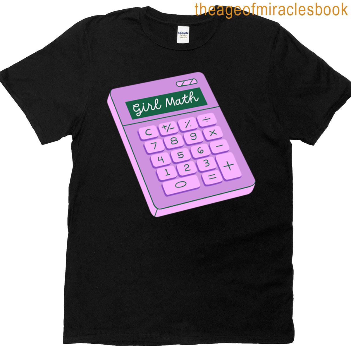 Girl Math Calculator Aesthetic Oversized T-shirt
