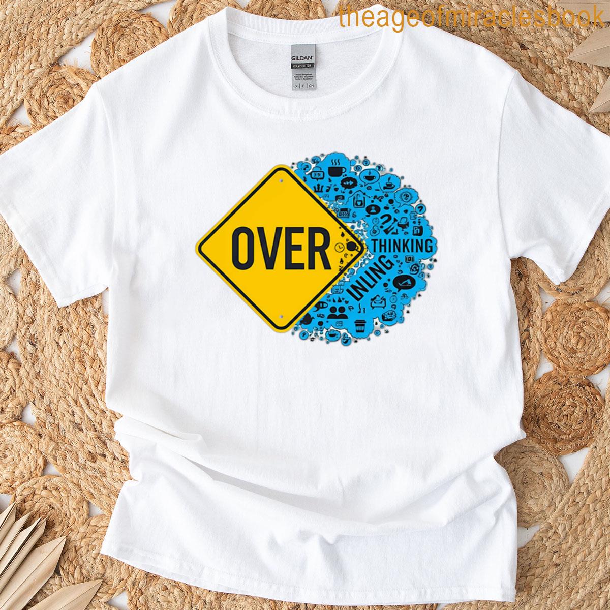 Overthinking Aesthetic – Busy Mind Cloud Graphic Design T-shirt