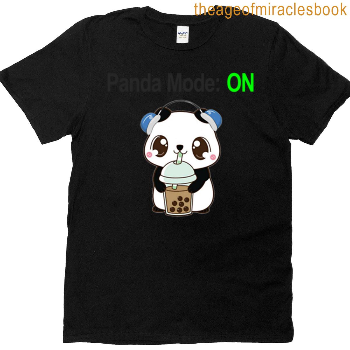 Panda Mode On Cute Boba Panda T-shirt