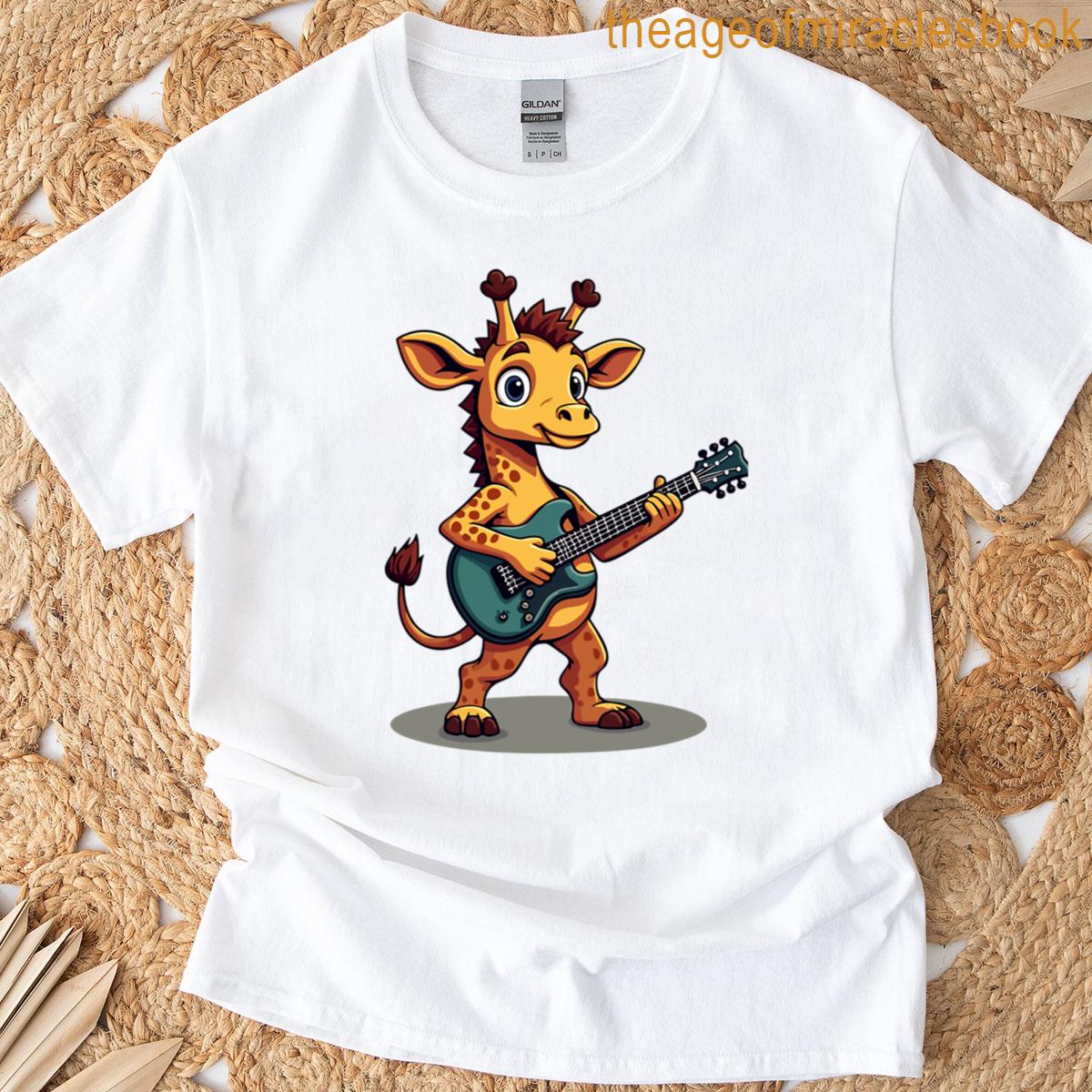 Rocking Giraffe With Guitar Oversized T-shirt