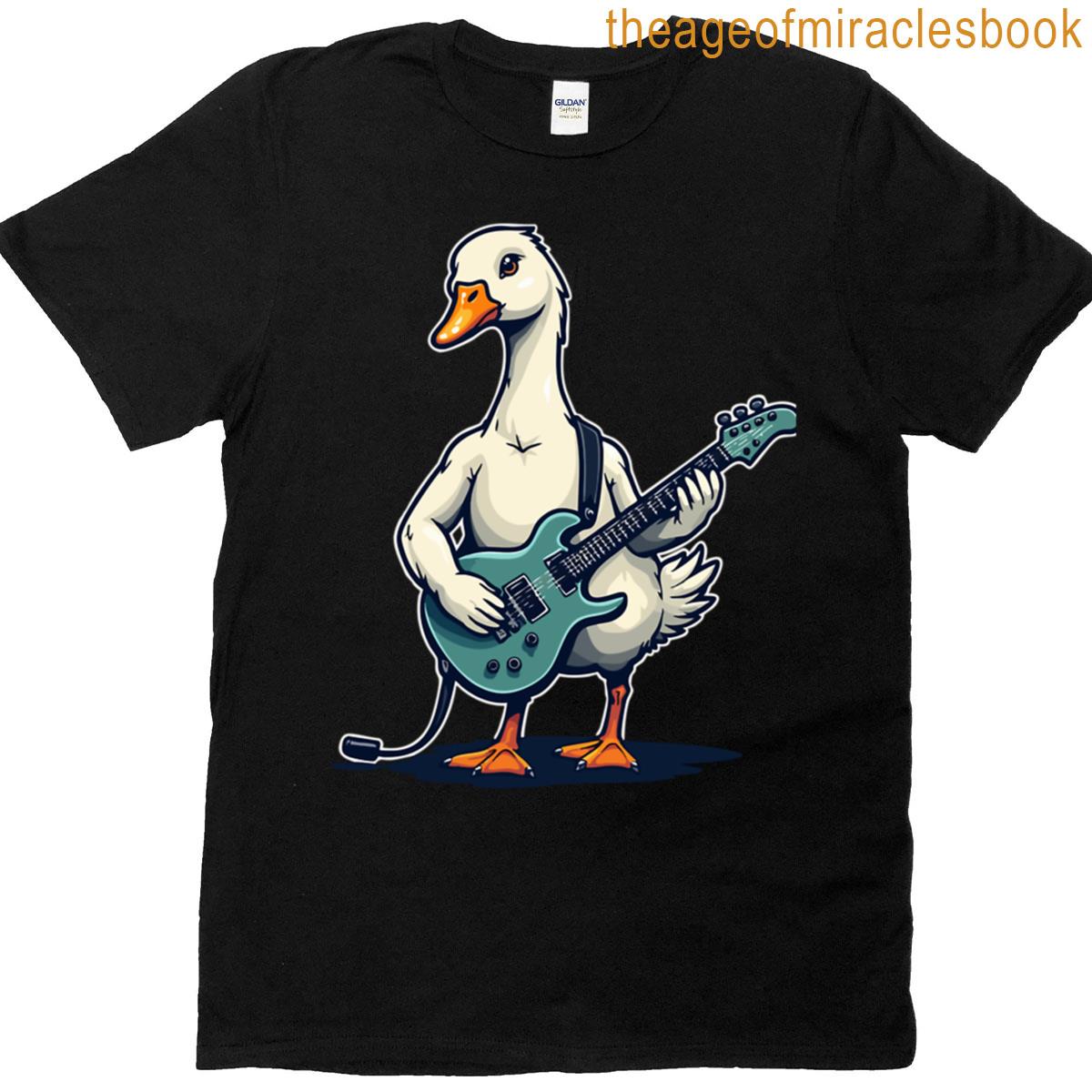 Rocking Goose With Guitar T-shirt