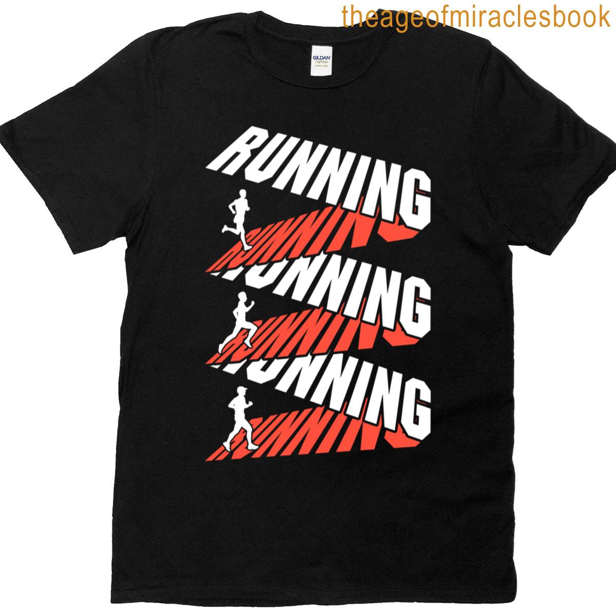 Runner Running Run Ribbon Text Marathon Runners Men Active T-shirt